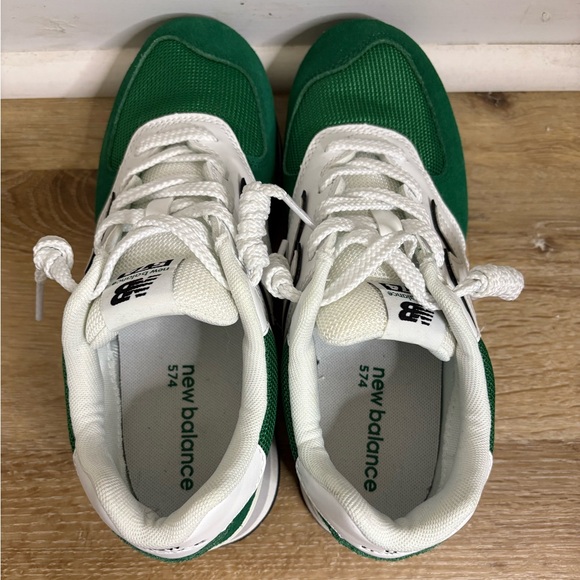 New Balance Classic 574 Style Sneakers in Classic Pine Green & White - Picture 10 of 11